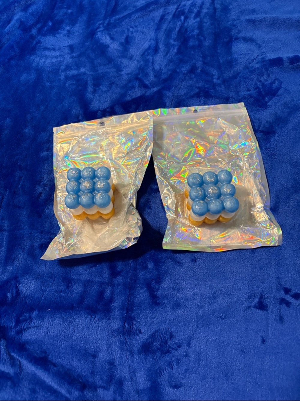 Blue Bubble Cube hand/ body soap handmade